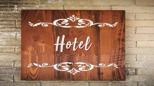 Street Sign to Hotel — Stock Photo, Image