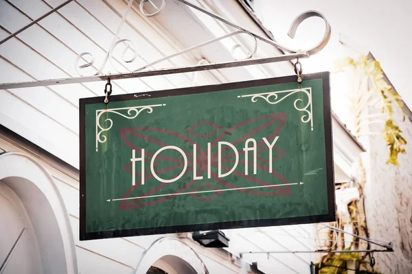 Street Sign to Holiday — Stock Photo, Image