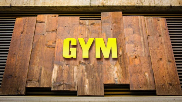 Vägskylt till Gym — Stockfoto