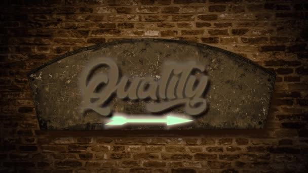Street Sign Way Quality — Stockvideo