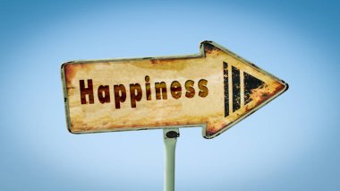 Mutluluk için sokak tabelası