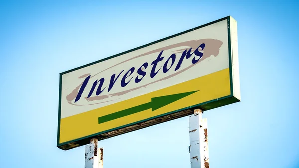 Straßenschild für Investoren — Stockfoto