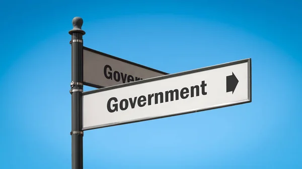 Πινακίδα στην κυβέρνηση — Φωτογραφία Αρχείου