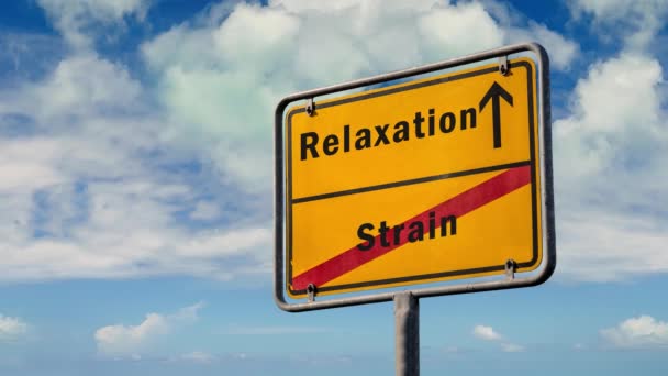 Rua Assine Caminho Para Relaxamento Strain — Vídeo de Stock