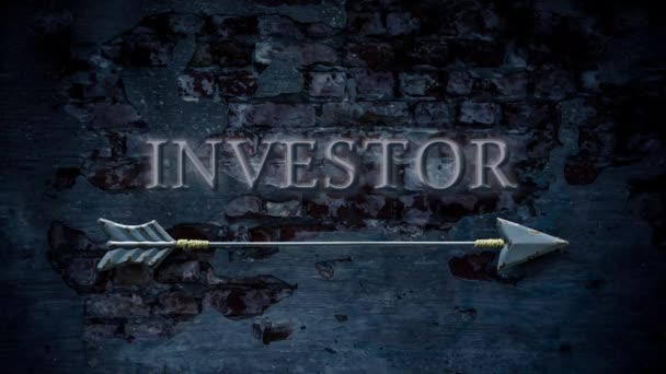 Street Sign Strada Investitore — Video Stock