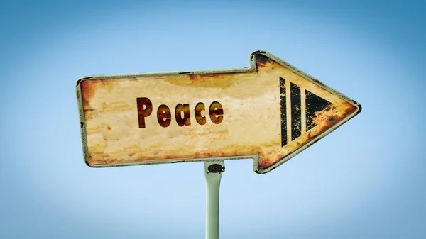 Street Sign to Peace — Stock Photo, Image