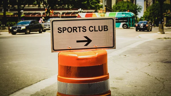 Вуличний знак спортивного клубу — стокове фото