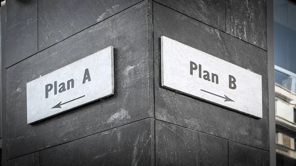 Street Sign Plan B versus Plan A — Stock Photo, Image