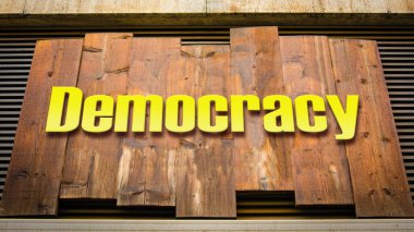 Demokrasi için sokak tabelası