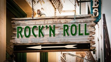 Rockn Roll sokak işareti