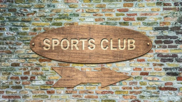 Street Sign Sport Club — Stockfoto