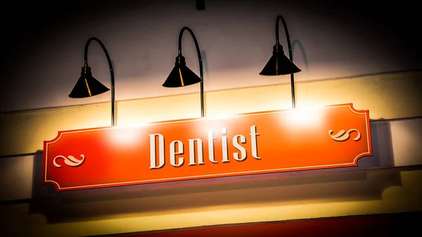 Street Sign to Dentist — Stock Photo, Image