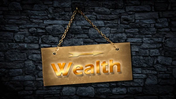 Street Sign to Wealth — Stock Photo, Image