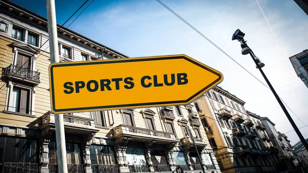 Club deportivo Street Sign — Foto de Stock