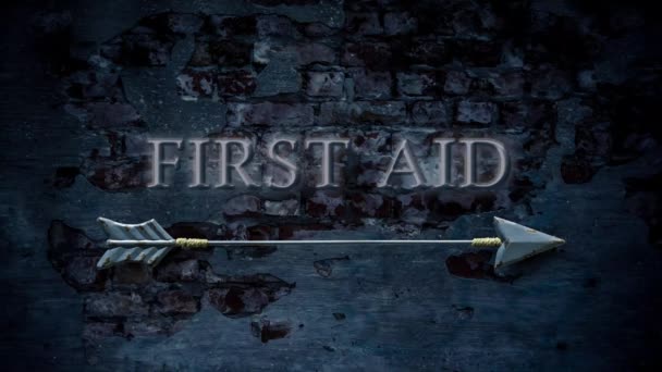 Street Sign Way First Aid — Stock Video