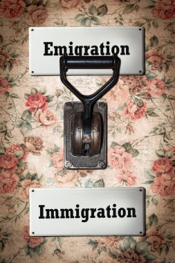 Sokak İşareti Göç karşı Göç