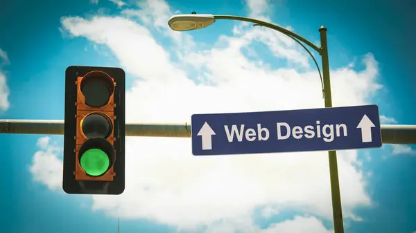 Sinal de rua para Web Design — Fotografia de Stock