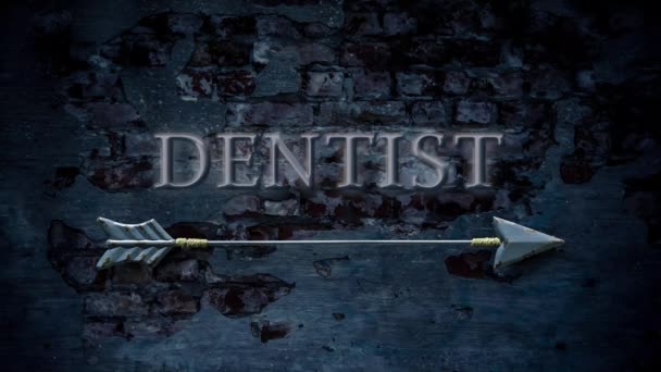 Street Sign Way Dentist — Stock Video
