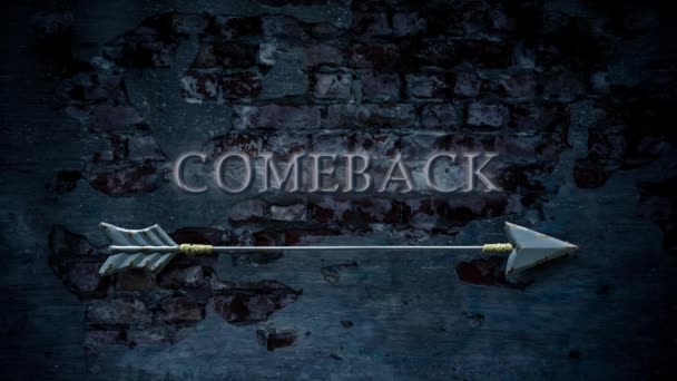 Street Sign Vägen Till Comeback — Stockvideo