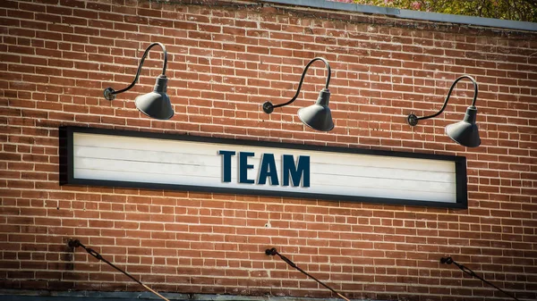 Street Sign to Team — Stock Photo, Image