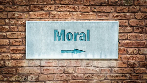 Street Sign to Moral — Stock Photo, Image