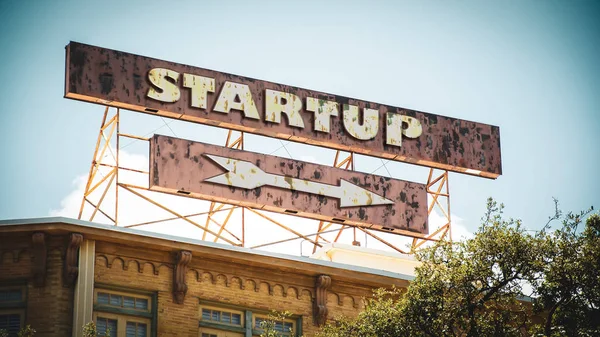 Street Sign to Startup — Stock Photo, Image