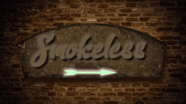 Street Sign Way Smokeless — Stock video