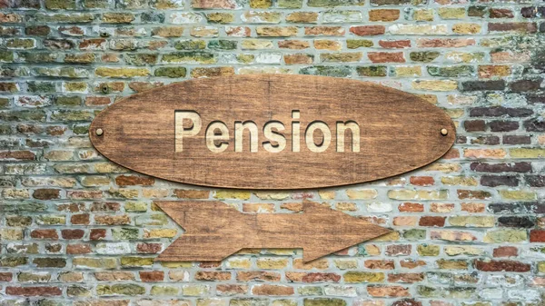 Street Sign to Pension — Stock Photo, Image