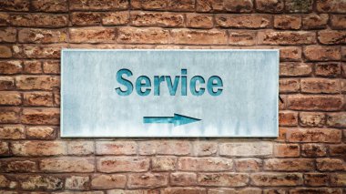 Servis için sokak Işareti