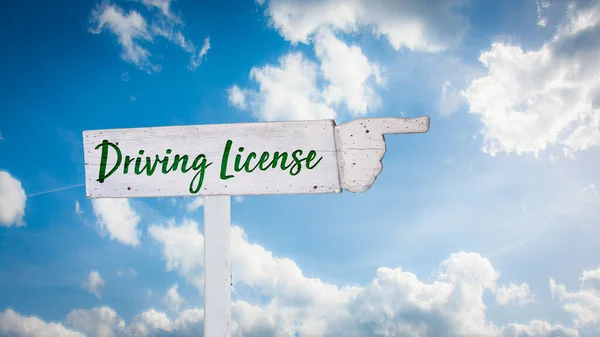 Carnet de conducir Street Sign — Foto de Stock