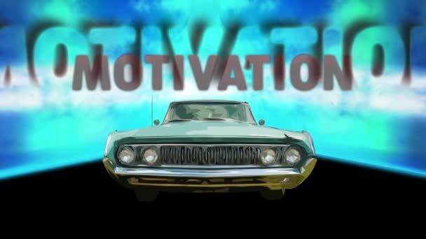 Straßenschild Weist Den Weg Zur Motivation — Stockvideo