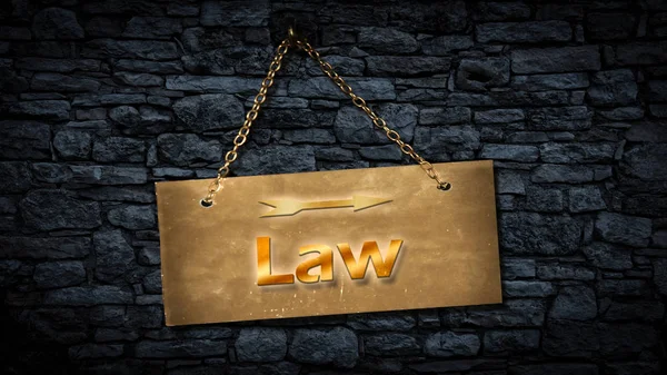 Street Sign to Law — Stock Photo, Image