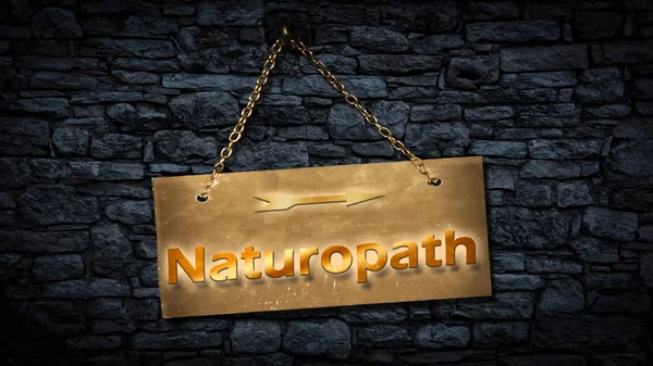 Sokak tabelası Naturopath için — Stok fotoğraf