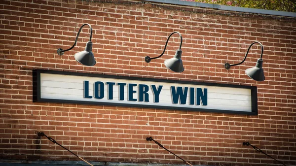Street Sign to Lottery Win — Stock Photo, Image
