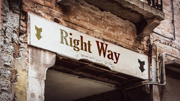 stock image Street Sign the Direction Way to Right Way