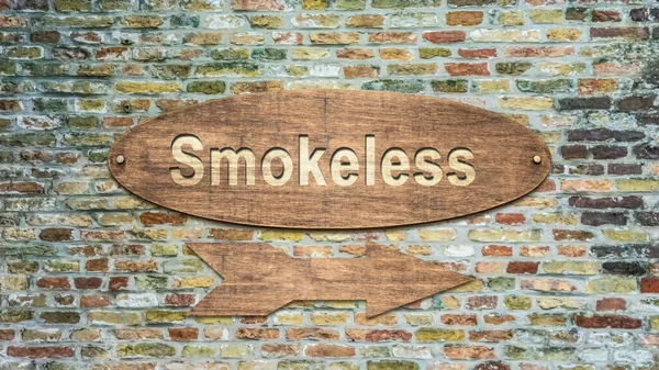 Rua Assine Caminho Direção Para Smokeless — Fotografia de Stock