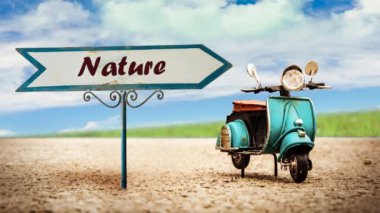 Street Sign the Way to Nature
