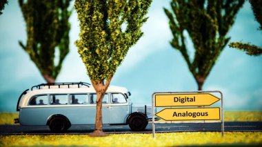 Sokak İmza Yön Yolu Dijital ve Analog