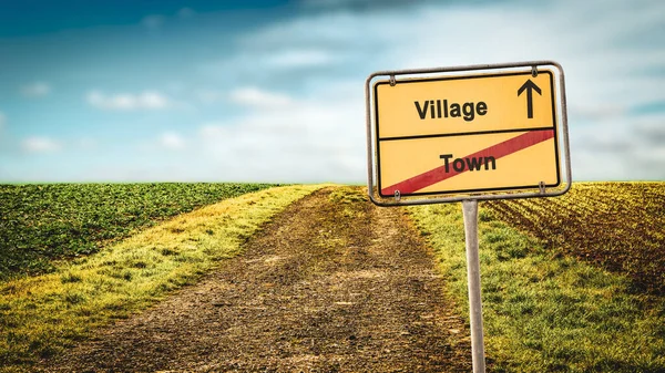 Street Sign Direction Way Village Town — Stock Photo, Image