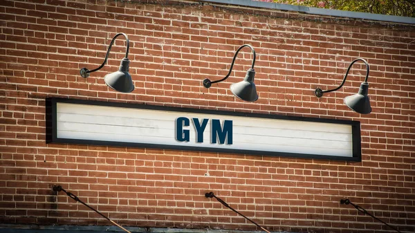 Street Sign Direction Way Gym — Stock Photo, Image