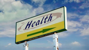 Sokak İşareti Sağlık Için Yol