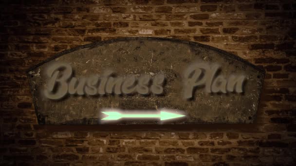 Street Sign Way Business Plan — Stockvideo