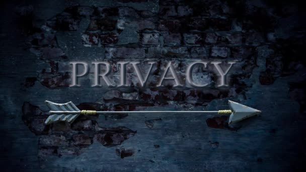 Street Sign Way Privacy — Stock Video