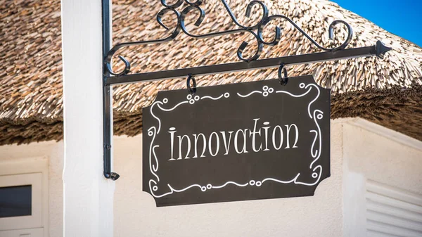 Calle Señale Camino Dirección Innovación — Foto de Stock