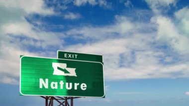 Street Sign the Way to Nature