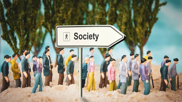 Street Sign Direction Way Society — Stock Photo, Image