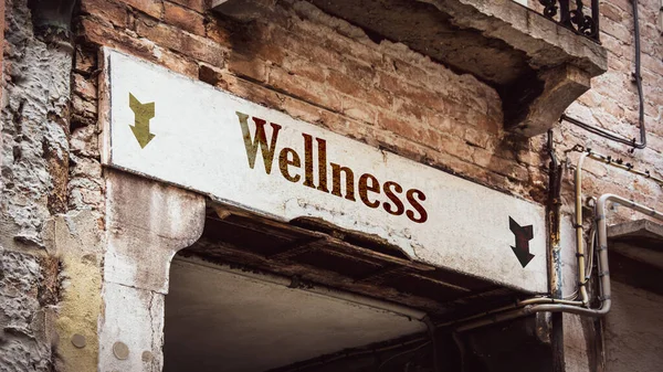 Street Sign Irány Wellness — Stock Fotó