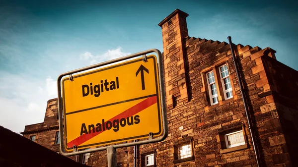 Street Sign Direction Way Digital Analogous — Stock Photo, Image