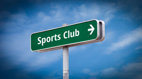 Utca Jel Irány Sports Club — Stock Fotó