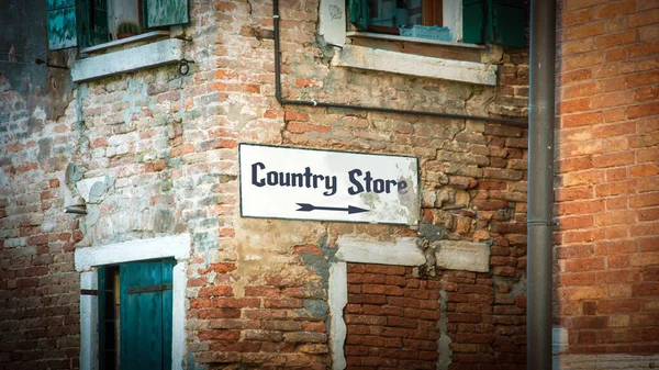 Calle Firme Dirección Camino Tienda Campo — Foto de Stock